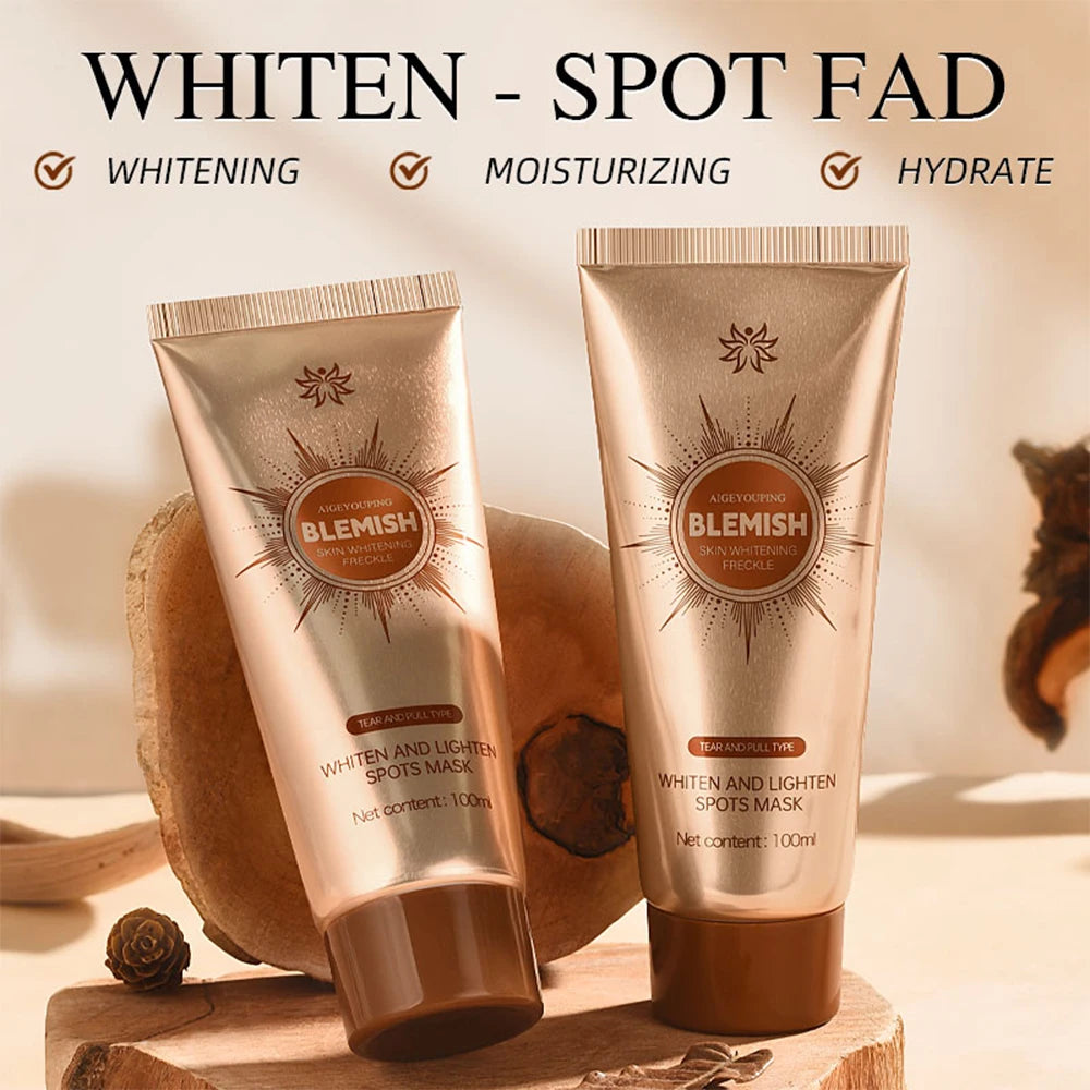 Whiten Lighten Spots Peel-Off Facial Mask Anti-Blemish Freckle Blackhead Removal Deep Cleansing Peeling Brightening Face Mask Good Vibrations
