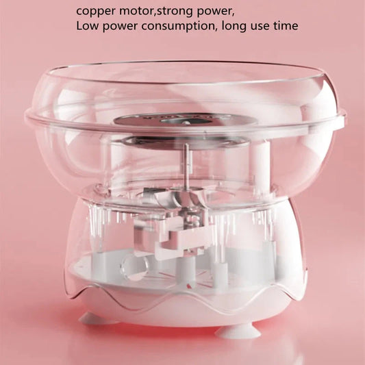 Cotton Candy Machine for Kids DIY Portable with Large Food Grade Splash-Proof Plate Efficient Heating Hard & Sugar Free Good Vibrations