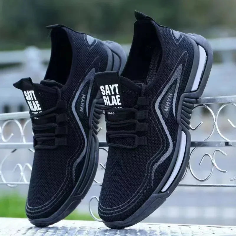 Men Shoes Slip on Fashion Sneakers Male Sport Running Shoes Breathable Gym Training Walking Tennis Shoes Non Slip Workout Flats Good Vibrations