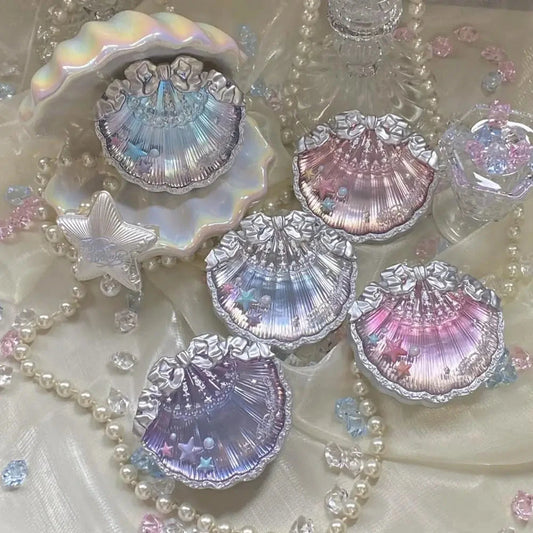 Flower Knows Pearl Shell Shape Velvet Embossed Blush Matte Finish Buildable Blendable Powder Blush For Cheeks For All Skin Tones Good Vibrations