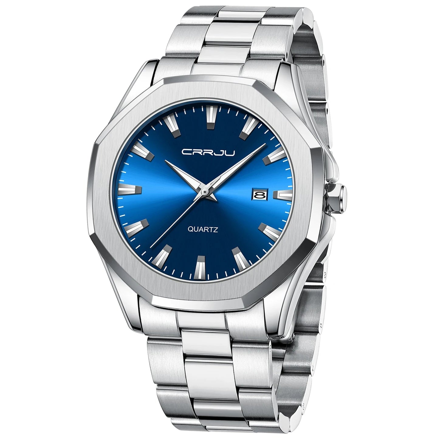 Watches for Men Classic with Date Business Dress Luxury Waterproof Luminous Mens Wrist Watch Analog Stainless Steel Men Watch Good Vibrations