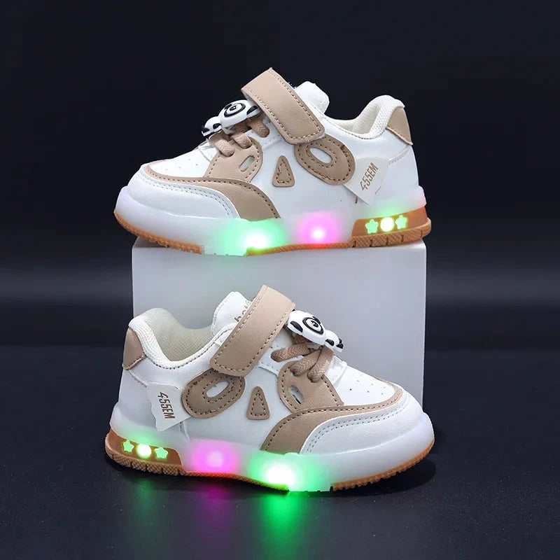 Kid Sneakers 2025 Autumn New Light Up Kid Shoe Trend Boy Sneakers Cute Girl Shoe Fashion Tennis Female Designer Shoe Кроссовки Good Vibrations