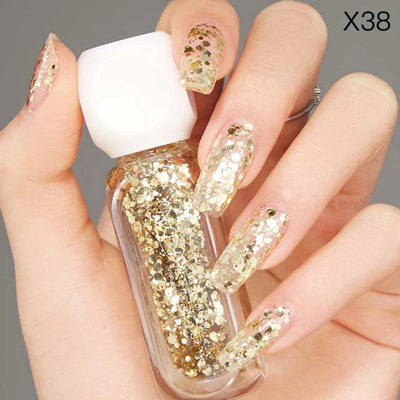 10ml Peel Off Water-Based Starry Nail Polish Fast Drying Long-Lasting Healthy And Brightening Effect No Need Lamp Cure Good Vibrations