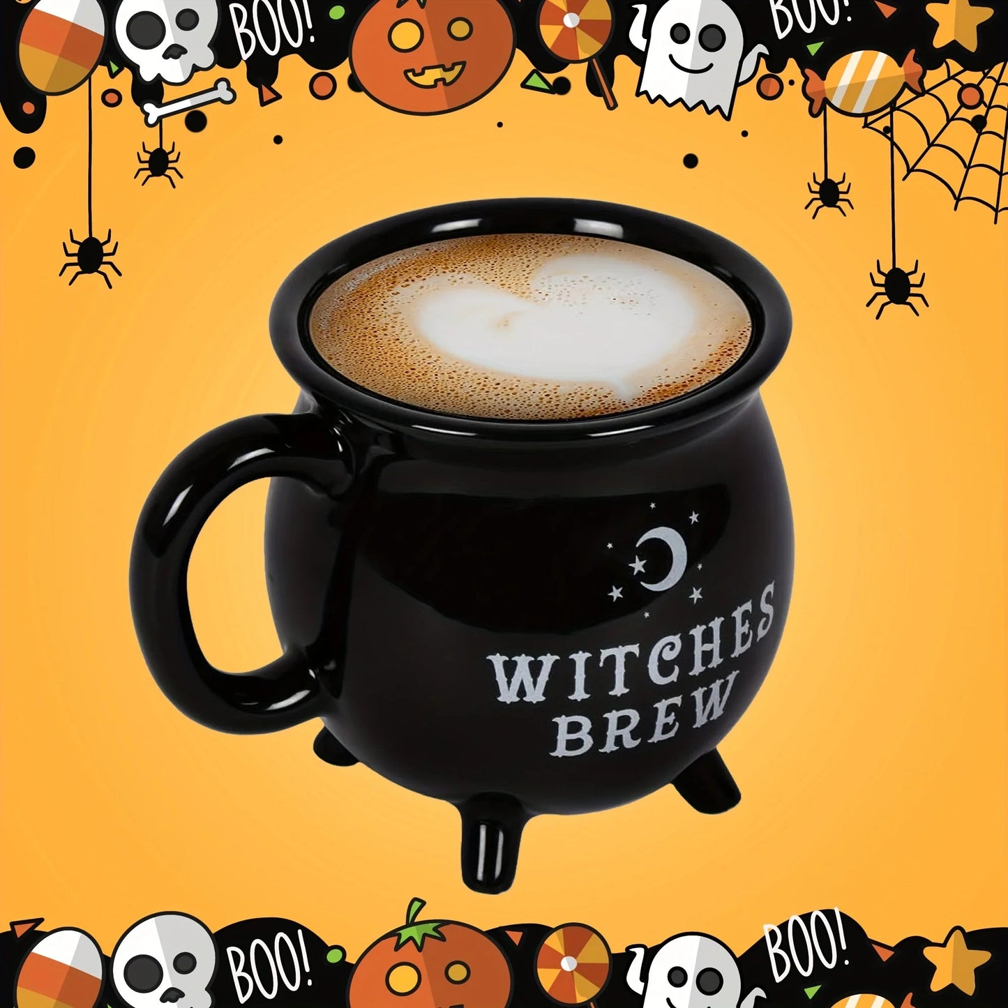 1pc, Witch Brew Coffee Mug, 350ml/ 11.8oz Ceramic Coffee Cups, Water Cups, Summer Winter Drinkware, Birthday Gifts Good Vibrations