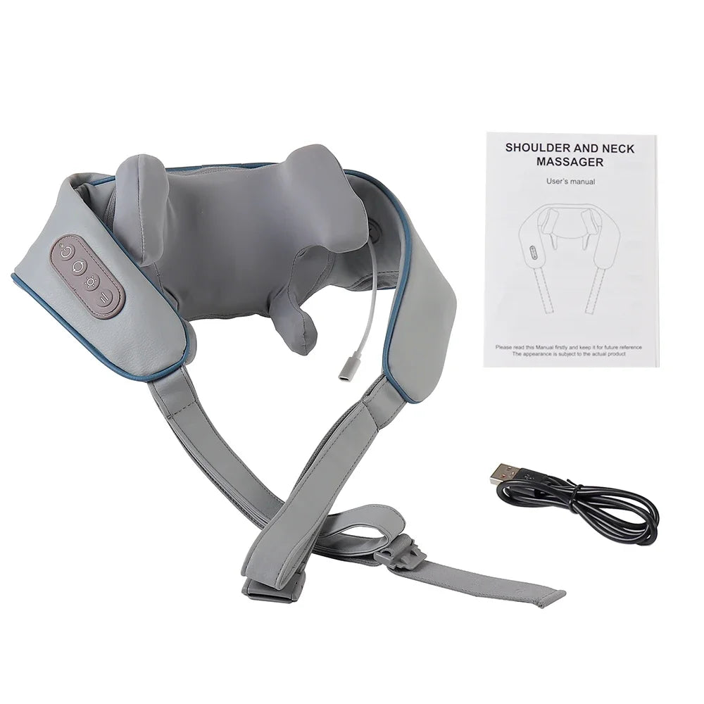 Wireless Neck And Back Massager Neck And Shoulder Kneading Massage Shawl Neck Cervical Relaxing Trapezius Massager Good Vibrations