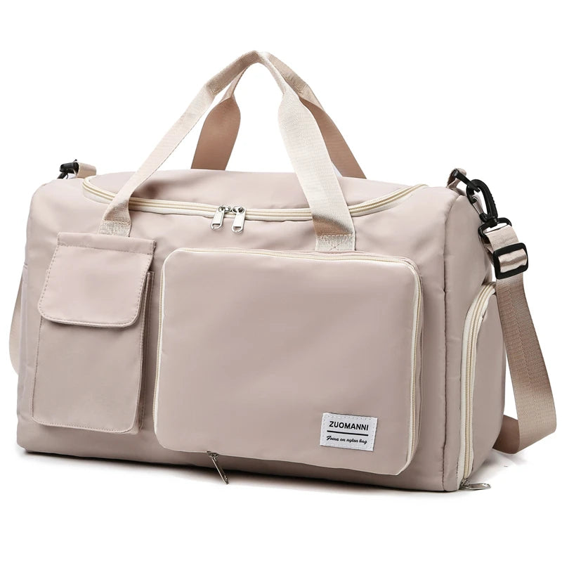 UNIXINU Carry On Travel Bag Large Capacity Weekender Overnight Duffle Bags with Shoe Compartment Sports Fitness Bags for Women Good Vibrations