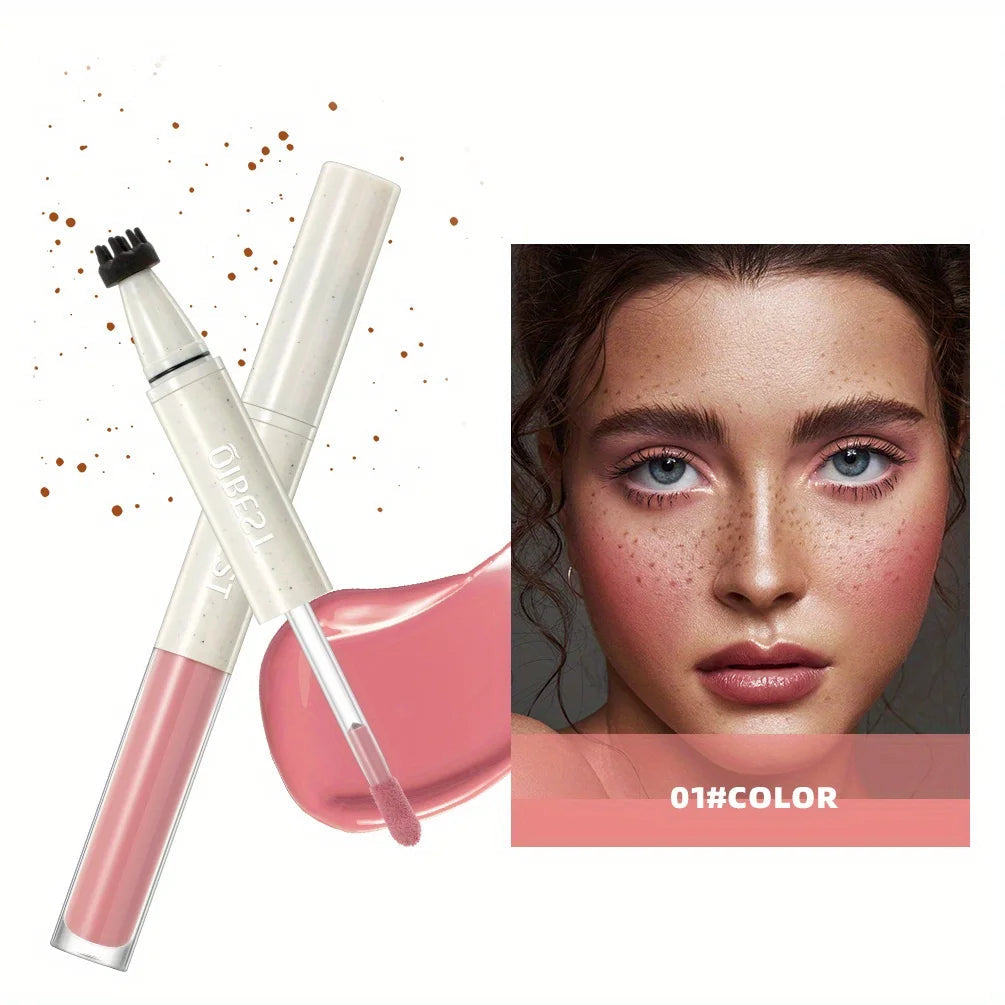 2 in 1 Freckle Blush Multi-pen Natural Wild Freckles + Atmospheric Blush Natural Color Rendering Double Head Double Effect Good Vibrations