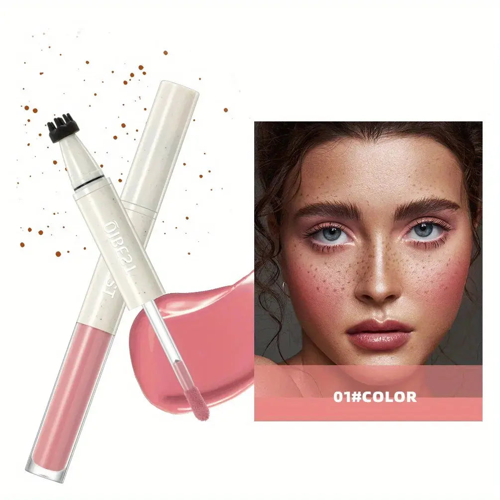 2 in 1 Freckle Blush Multi-pen Natural Wild Freckles + Atmospheric Blush Natural Color Rendering Double Head Double Effect Good Vibrations