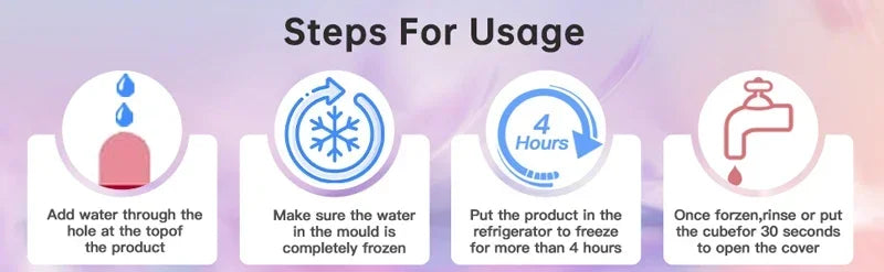 Ice Face Roller Ice Cube Beauty Massage Silicone Ice Mold For Eye Puffiness Ice Facial Roller Shrink Pores Good Vibrations
