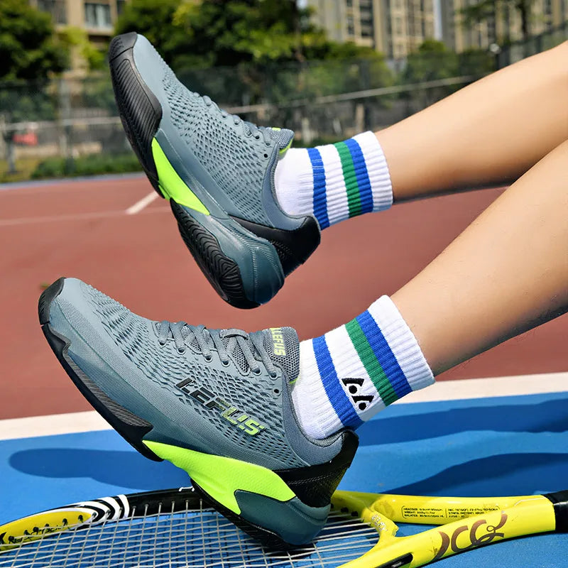 New Fashionable Anti slip Men's and Women's Tennis Shoes Soft and Comfortable Professional Tennis Training Shoes Durable Good Vibrations