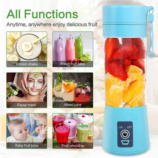 Portable Mini Electric Juicer USB Charging Smoothie Milkshake Maker Automatic Fresh Squeezer Fruit Orange Lemon Kitchen Blender Good Vibrations