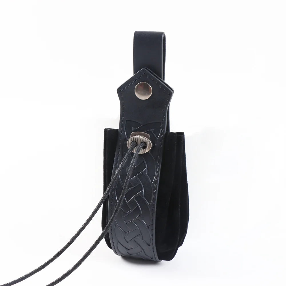 Halloween Costume Accessory Set with Medieval Belt Without Glass bottles and Punching Detail for Renaissance Fairs Good Vibrations