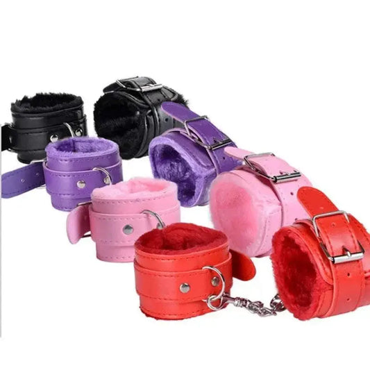 SM Handcuffs Sex Ankle Cuff BDSM Bondage Restraints Soft Plush 18+ GOOD Vibrations