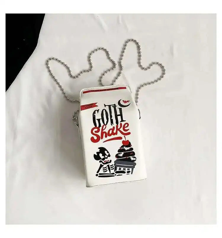 Printed Graffiti Small Square Bag Fashion Cool Crossbody Bag Funny Box Shoulder Bag For Girls Good Vibrations