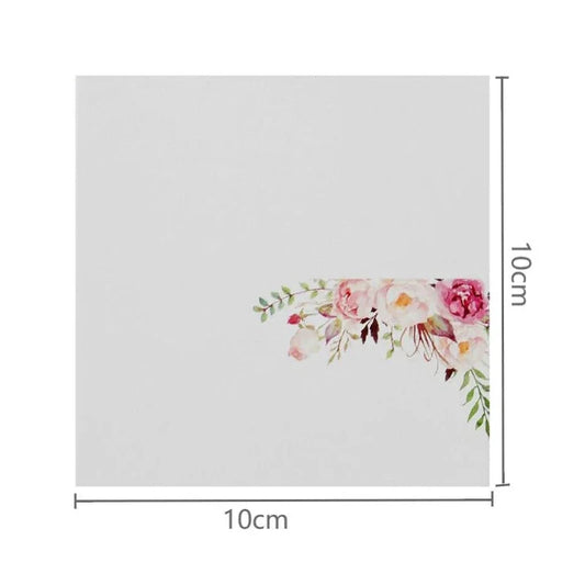 50Pcs Wedding Table Name Card Printing Flower Blank Banquet Reserved Seating Paper Cards Party Table Decorations Supplies Good Vibrations