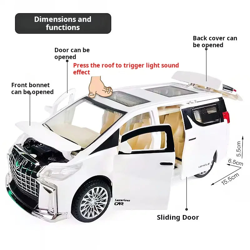 1:32 Children's Inertia Pull-back Car Toy with Lighting Sound Simulation Commercial Car Model Boy Gift Toy Car Kids Holiday Gift Good Vibrations