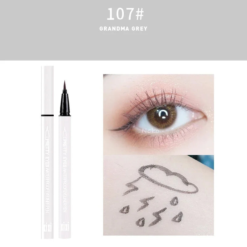Professional Fast Dry Smooth Waterproof Eyeliner Pencils Eyes Brown Black Color Pigments Liquid Eye Liner Pen Make Up Tools Good Vibrations