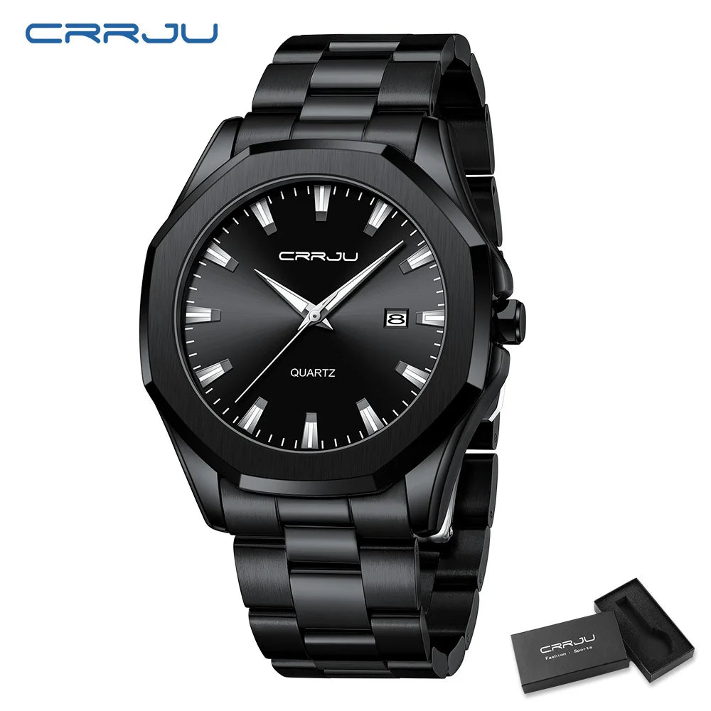 Watches for Men Classic with Date Business Dress Luxury Waterproof Luminous Mens Wrist Watch Analog Stainless Steel Men Watch Good Vibrations