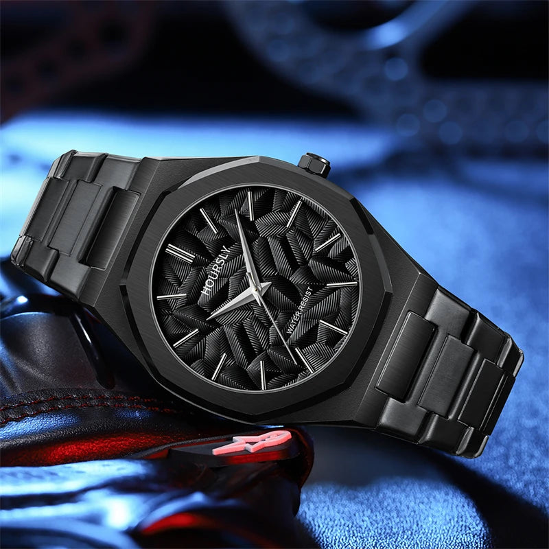 Watch For Men Original Top Brand All Black Stainless Steel Men's Wristwatch Classic Business Waterproof Japan Movement Good Vibrations