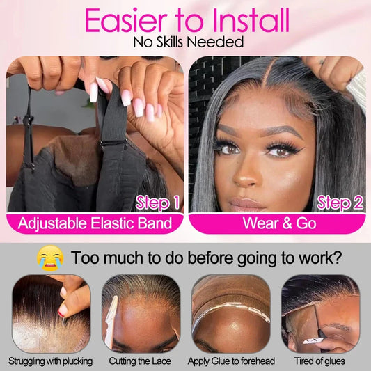 Wow Angel 7x7 HD Lace Closure Wigs 34inch Body Wave Wigs Remy Hair 6x6 HD Lace Closure Human Hair Wigs Pre Plucked Glueless Wigs Good Vibrations