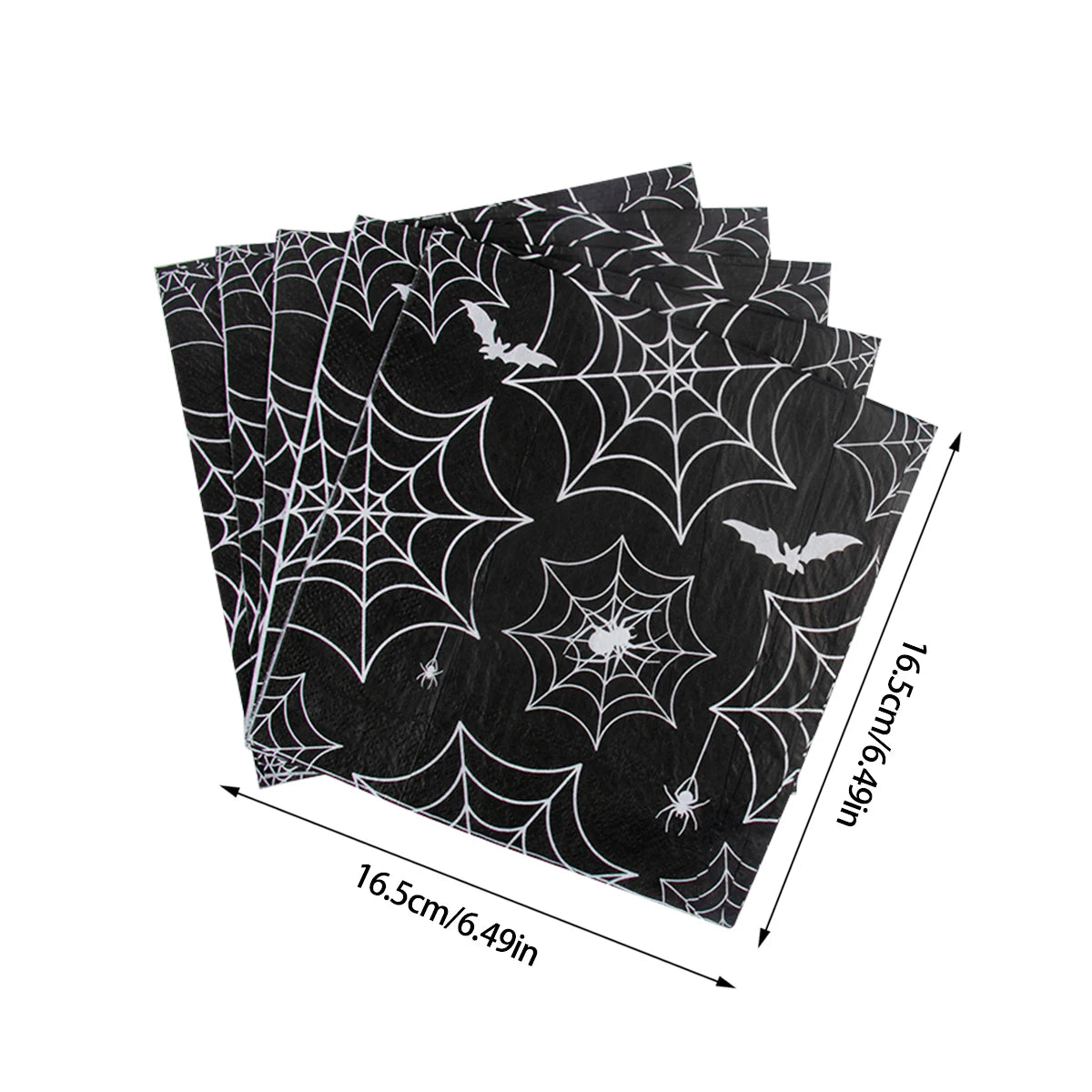 Halloween Party Spider Web Disposable Tableware Black Paper Plates Cups Napkins Halloween Party Home Decorations Supplies Good Vibrations