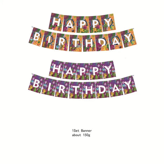 Barney Themed Birthday Party Decorations Disposable Cutlery Plate Tablecloth Cup Balloon Birthday Party Good Vibrations