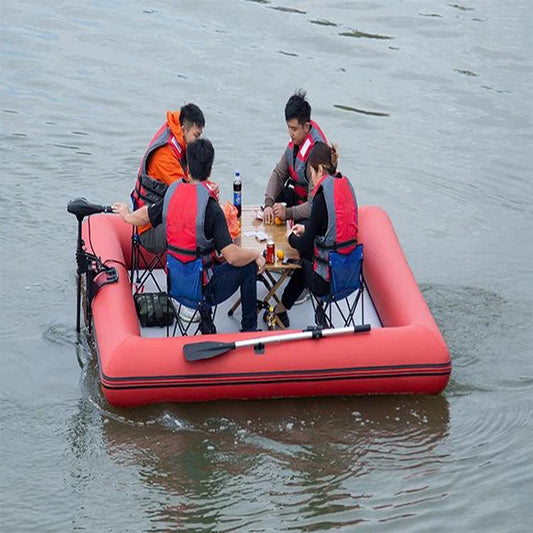 Inflatable Floating Lounge Boat Pvc Inflatable Boat Paddle Surfing Portable Fishing Boat For Outdoor activities Good Vibrations