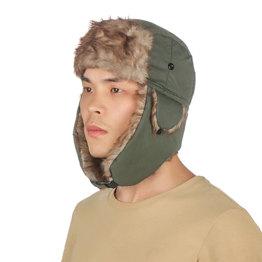 Men Women Trapper Bomber Hats Russian Ushanka Warm Winter Fur Earflap Hat Outdoor Sports Skiing Hunting Fishing Plush Cap Good Vibrations