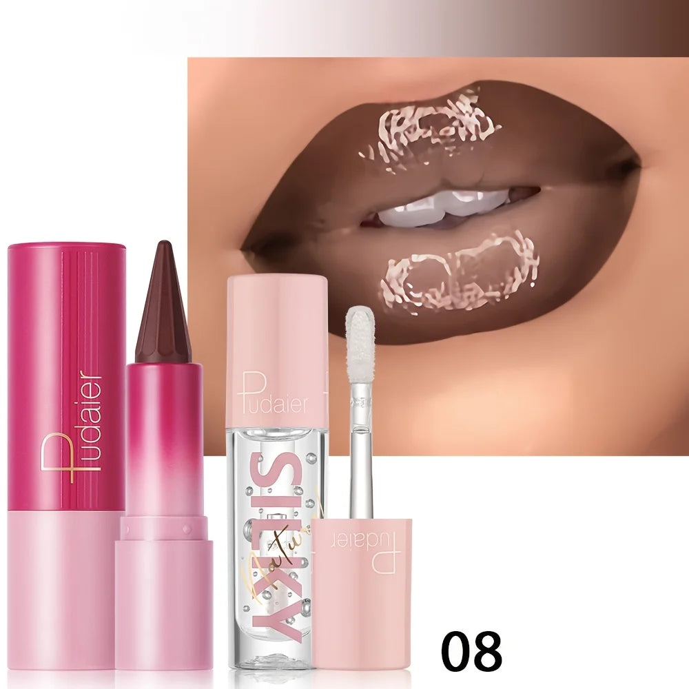 Silky Smooth Lipstick & Nourishing Lip Oil Set - Create Versatile Stunning Looks with Long-Lasting Hydration - Ideal for Effortl Good Vibrations