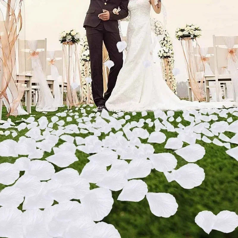 1000 PCS Silk Flower Rose Petals  Celebration Wedding Party Decoration White Good Vibrations