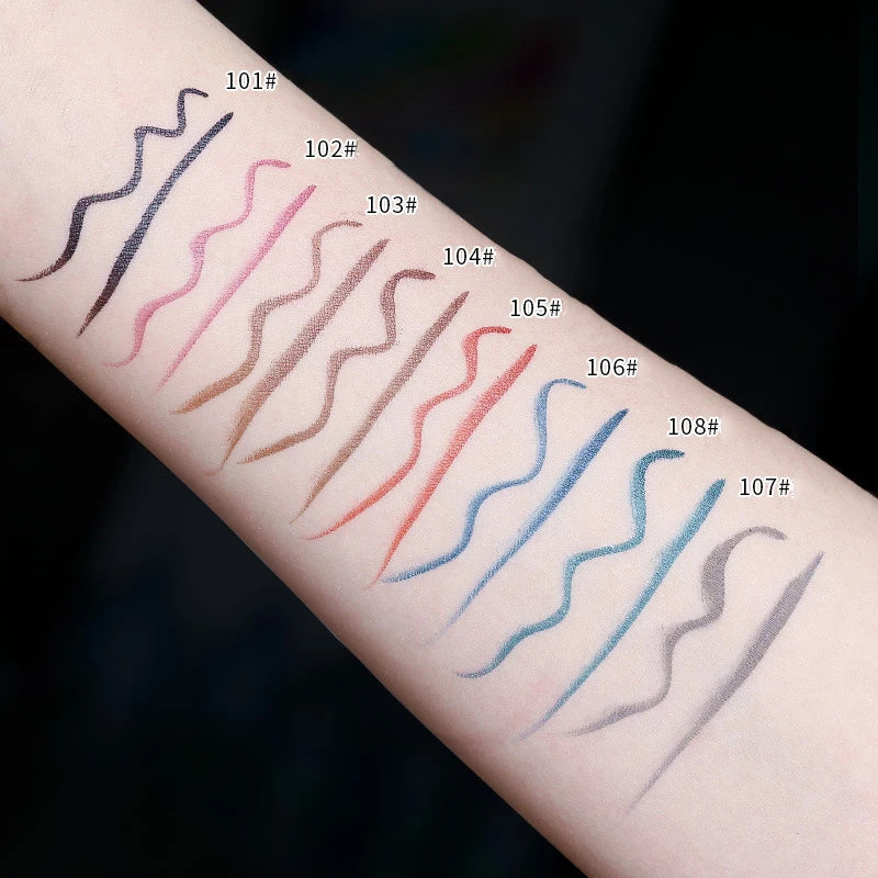 Professional Fast Dry Smooth Waterproof Eyeliner Pencils Eyes Brown Black Color Pigments Liquid Eye Liner Pen Make Up Tools Good Vibrations