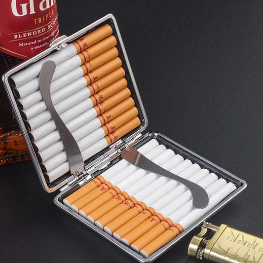 Fashion Cigarette Case 20pcs Metal Cigarette Holder Coarse Pack Anti-pressure Moisture-proof Portable Cigarette Case Good Vibrations Adult Super Store