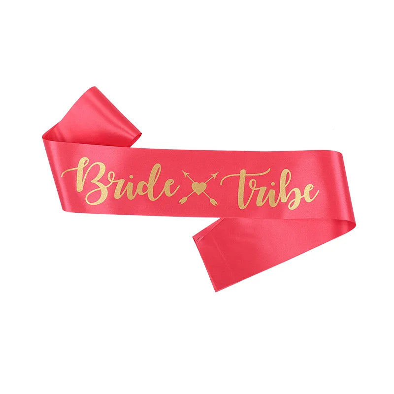 Bride Tribe Bridesmaids Sashes Set for Bridal Shower Decorations Wedding Favors Bachelorette Party Supplies Bride to be Gift Good Vibrations
