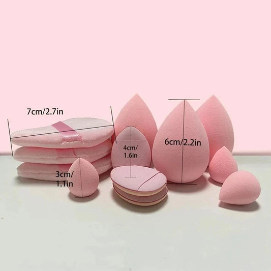 12pcs Makeup Sponge Blender Beauty Egg Soft Cosmetic Puff Foundation Sponges Powder Puff Women Make Up Accessories Beauty Tools Good Vibrations
