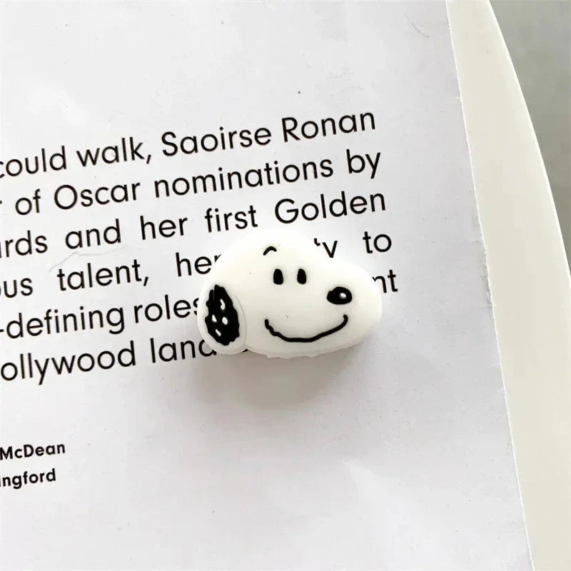 Snoopy Cartoon Cable Sleeve with Cable Bite Protector Soft USB Protective Data for IPhone USB Charger Cable Cord Protector Good Vibrations