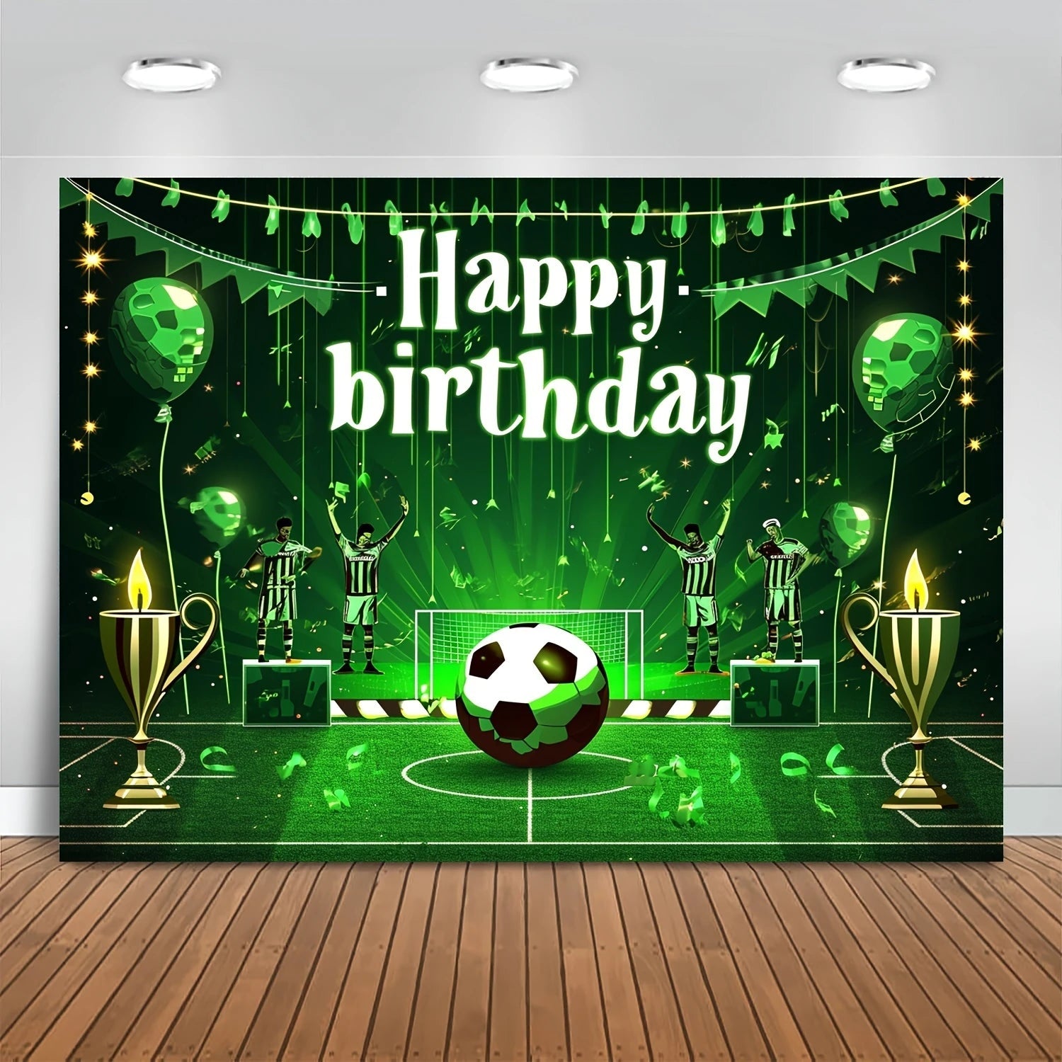 Birthday Party Background Football Field Photo Background Football Theme Birthday Party Decoration Good Vibrations