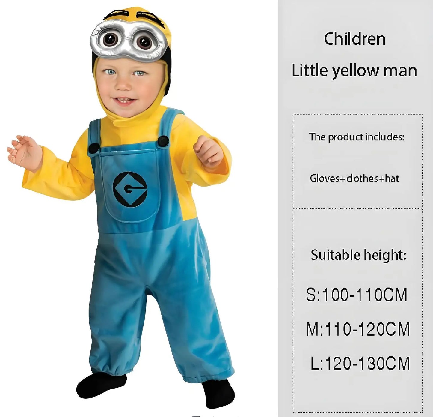 Halloween performance costumes, children's Minions cosplay costumes, anime, cartoon, thief, dad performance costumes Good Vibrations