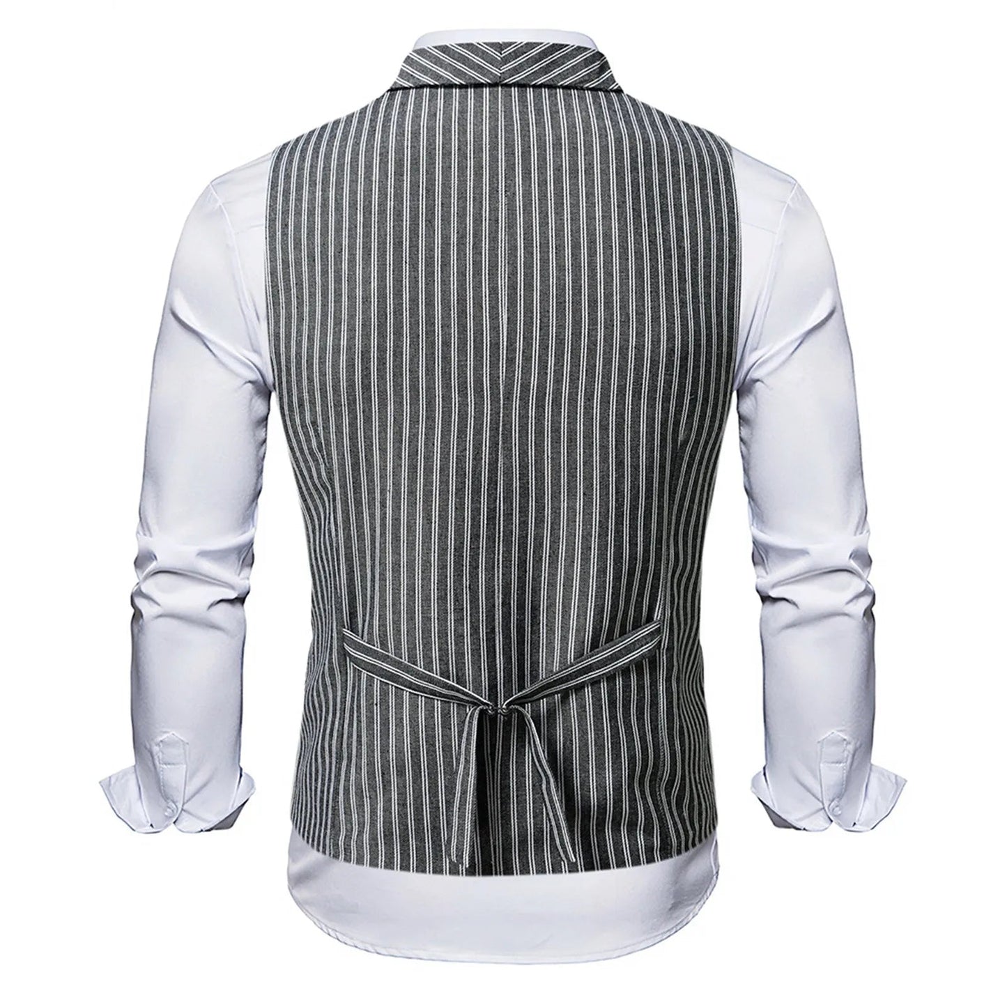 2025 Men's Spring Casual Single Button Suit Vest V Neck New Style  British Men's Suit Vest Waistcoat Formal Business Suit Vest Good Vibrations