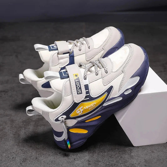 New Children's Tennis Shoes Students Scool Shoes Fashion Boy's Sport Shoes Anti-slippery Soft-soled Sneakers For Kids Good Vibrations