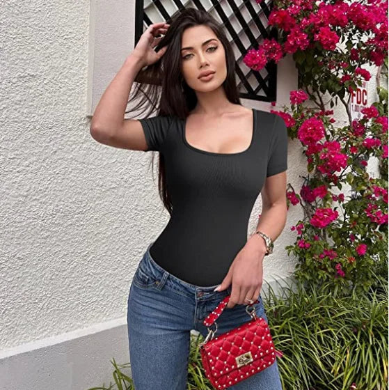 Women Slimming Square Neck Full Body Shaper Bodysuits Waist Trainer Butt Lifter Panties Tummy Control Lingerie Yoga Shapewear Good Vibrations