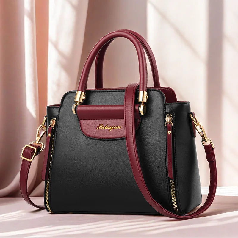 Women's bag 2025 new fashion women's bags hit color hand-held  bag Europeand the United States all-match shoulder messenger bag Good Vibrations