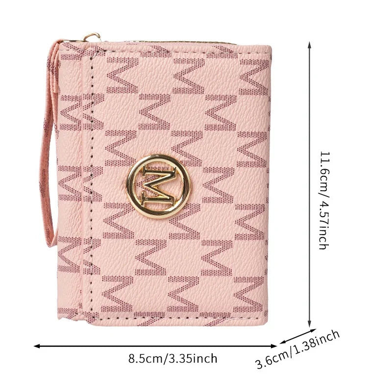 Fashion Letter Print Wallet For Women Zippered Large Capacity Multi-Card Slots Portable Organizer Clutch Purse Good Vibrations