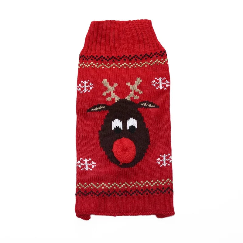 Dog Christmas Clothes Winter Dog Sweater Warm Clothing 2025 Pupppy Sweatshirt Dog Coat for Large Dogs Striped Print Pet Pullover Good Vibrations