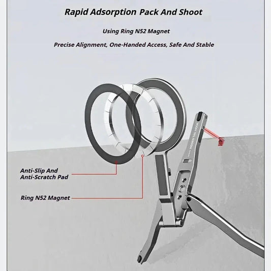 Aluminum For Magsafe Tripod Magnetic Phone Holder Universal Magnetic Phone Tripod Mount Foldable Camera Phone Tripod Stand Good Vibrations