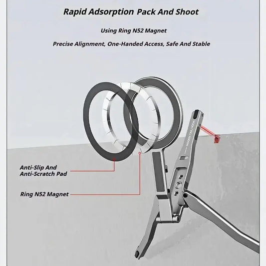 Aluminum For Magsafe Tripod Magnetic Phone Holder Universal Magnetic Phone Tripod Mount Foldable Camera Phone Tripod Stand Good Vibrations