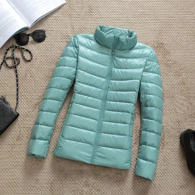 2021 New 90% Duck Down Jacket Women Autumn Winter Coat Lady Ultralight Down Jacket Good Vibrations