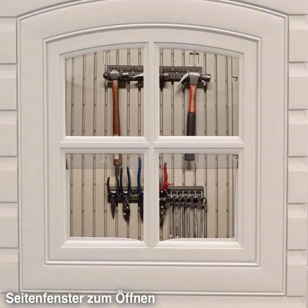 Customizable-LIFETIME 6405 Outdoor Storage Shed With Window, Skylights, And Shelving, 8 By 10 Feet Good Vibrations