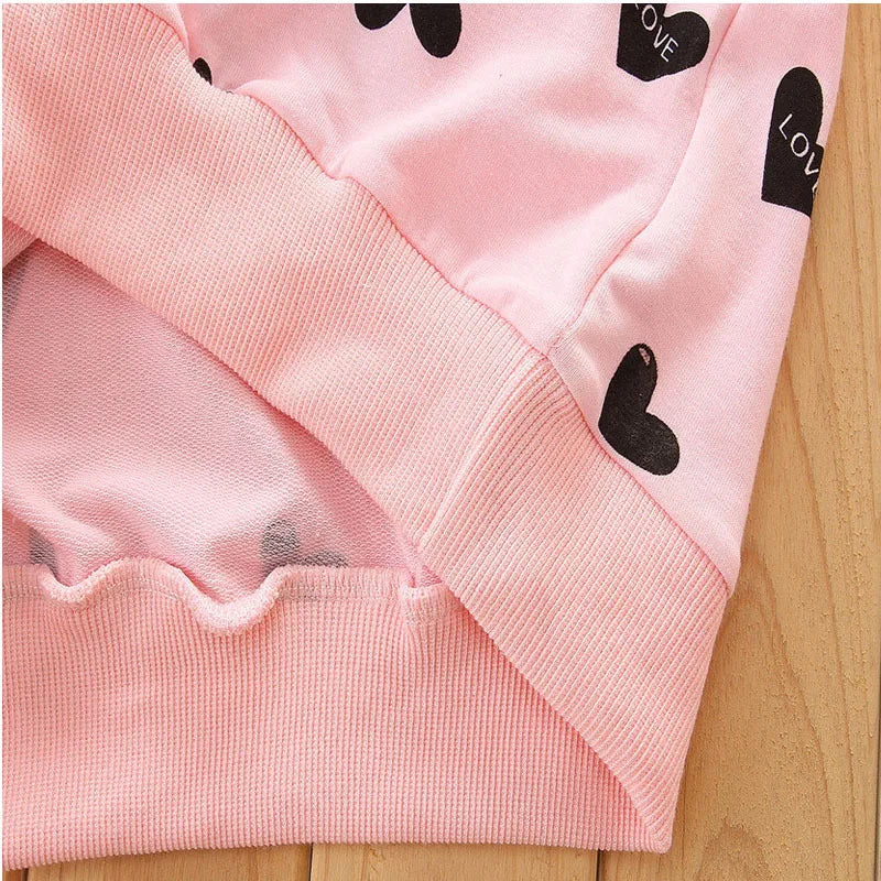 Toddler Girls Clothing Sets Autumn spring Children Girls Clothes T Shirt Skirt Legging Pants Outfits Kids Girls Sport Suit Good Vibrations