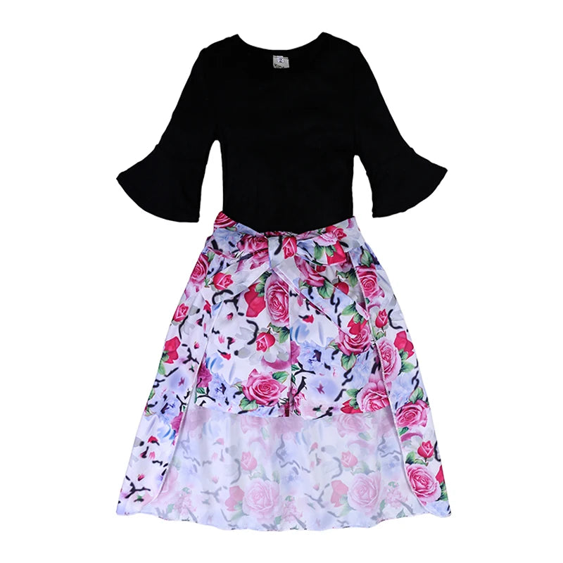 Girls Clothing Sets 2025 Summer New Children Girls Clothing Sets Kids top + pants Suit Clothes Good Vibrations