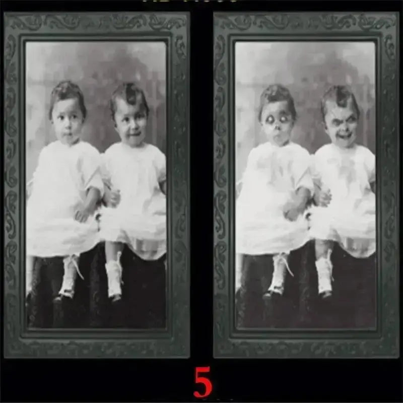 Pretty 3D Changing Face Ghost Picture Frame Halloween Decoration Horror Craft Supplies Haunted House Party Decor Halloween Props Good Vibrations